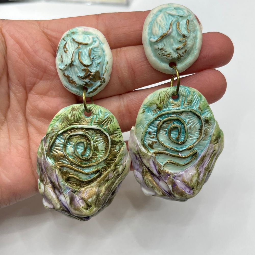 handcrafted  dangle earrings.